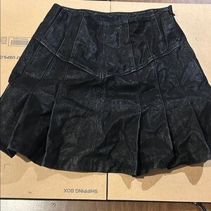 Free People Shimmering Black Mini Skirt